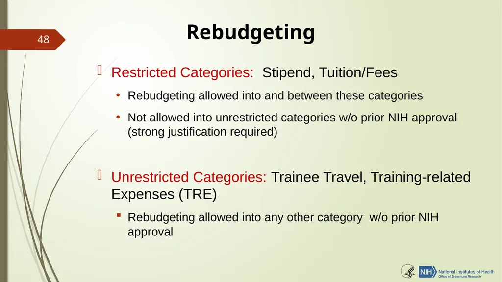 Understanding NRSA Fellowships (“F”) and Training - slide 48 of 54