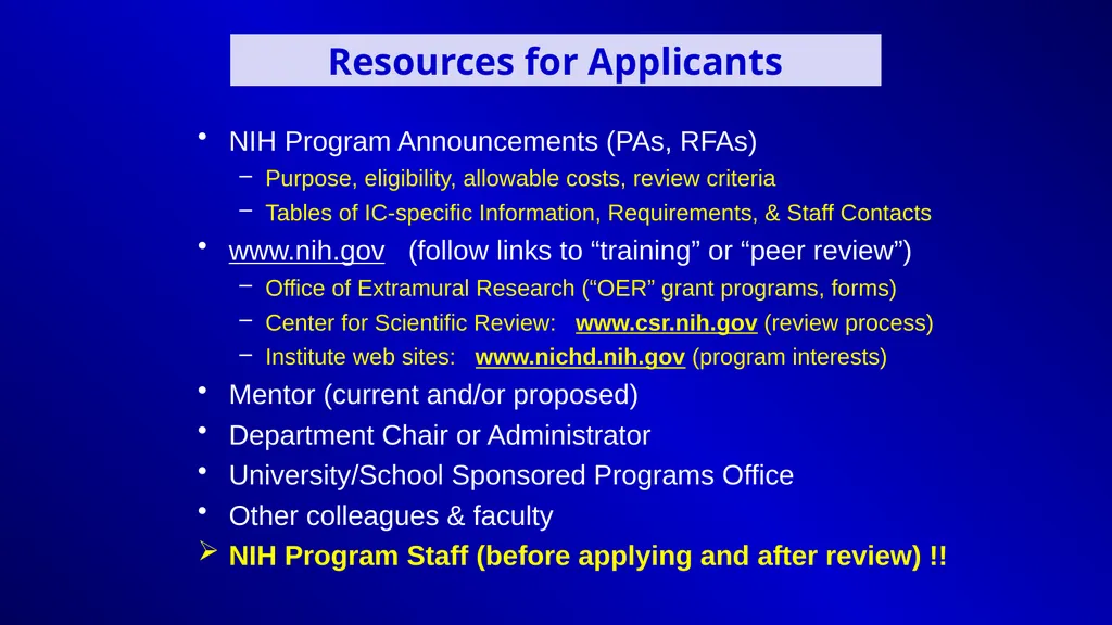 Understanding NRSA Fellowships (“F”) and Training - slide 53 of 54