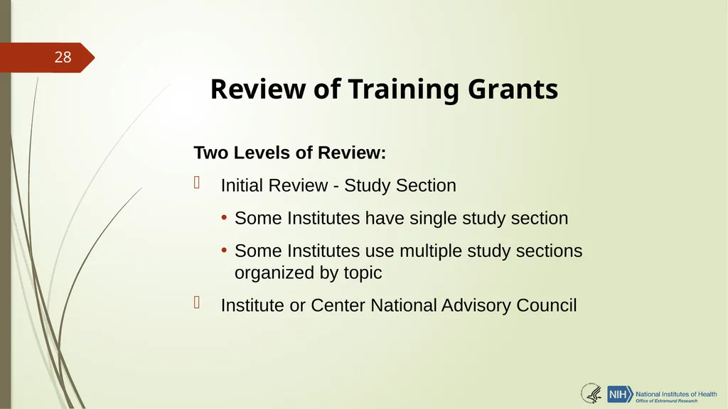 Understanding NRSA Fellowships (“F”) and Training - slide 28 of 54