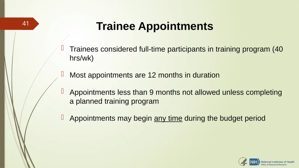 Understanding NRSA Fellowships (“F”) and Training - slide 41 of 54