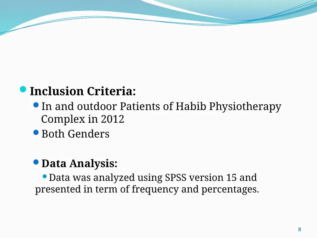 1 THE OCCURRENCE OF OSTEOARTHRITIS AMONG THE CASES - slide 8 of 16
