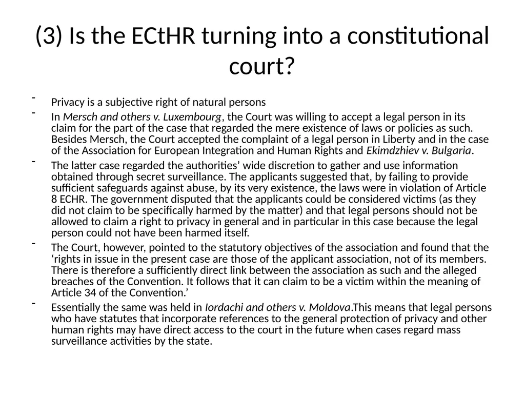 Conventionality: is the European Court of Human - slide 13 of 18