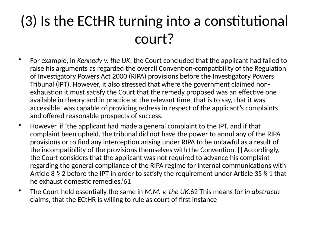 Conventionality: is the European Court of Human - slide 15 of 18