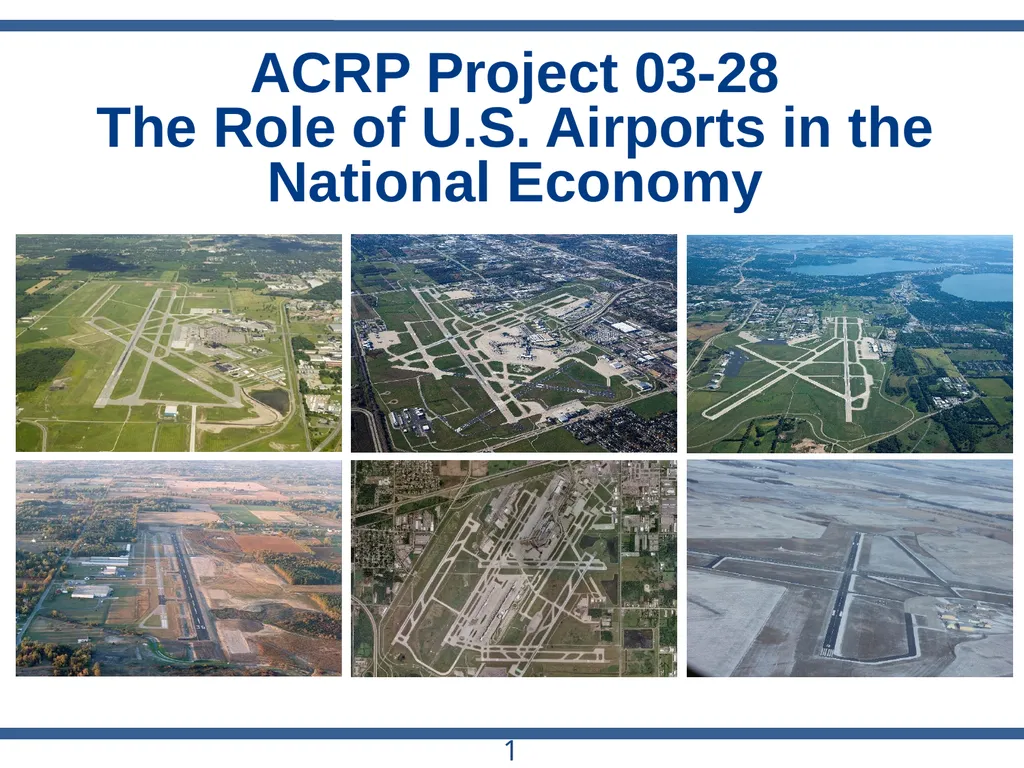 ACRP Project 03-28 The Role of U.S. Airports in - slide 1 of 49