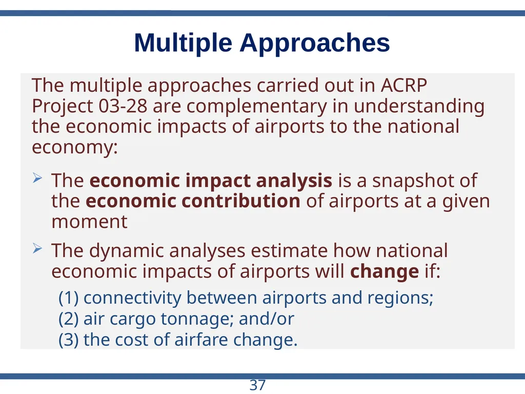ACRP Project 03-28 The Role of U.S. Airports in - slide 37 of 49