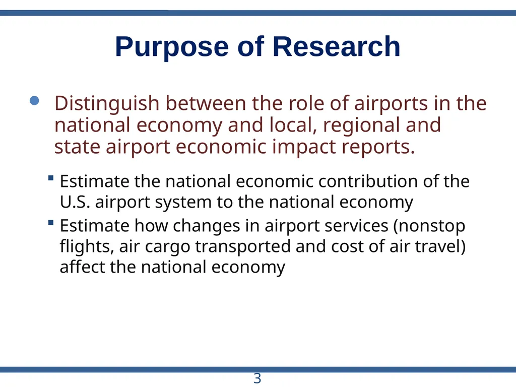 ACRP Project 03-28 The Role of U.S. Airports in - slide 3 of 49