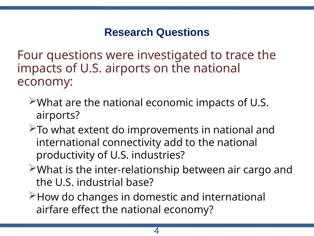 ACRP Project 03-28 The Role of U.S. Airports in - slide 4 of 49