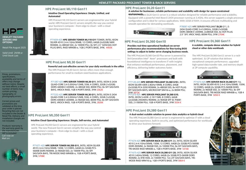 HEWLETT PACKARD SERVERS AND OPTIONS Retail File