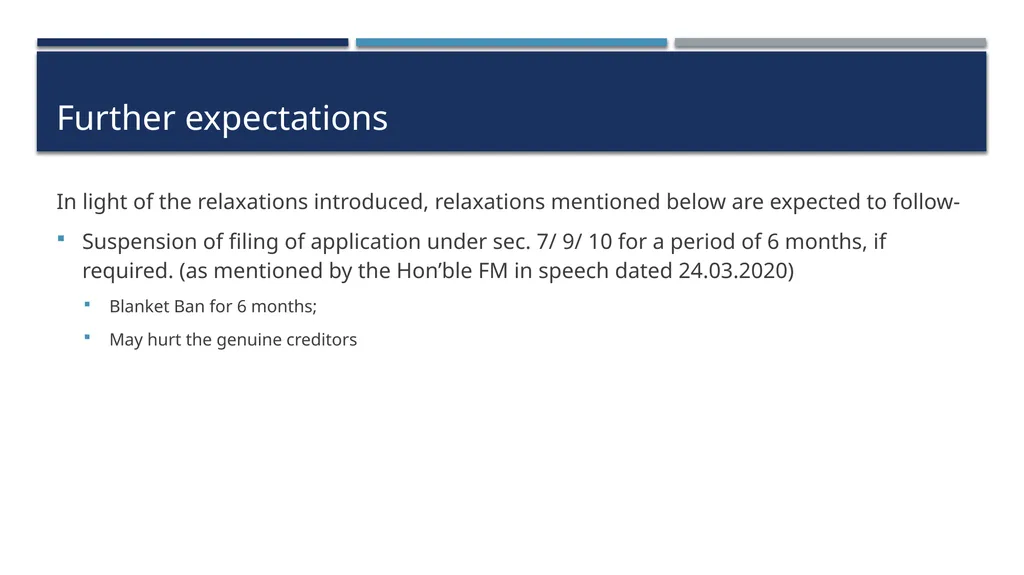 COVID-19 & Recent Changes in IBC Framework - slide 23 of 24