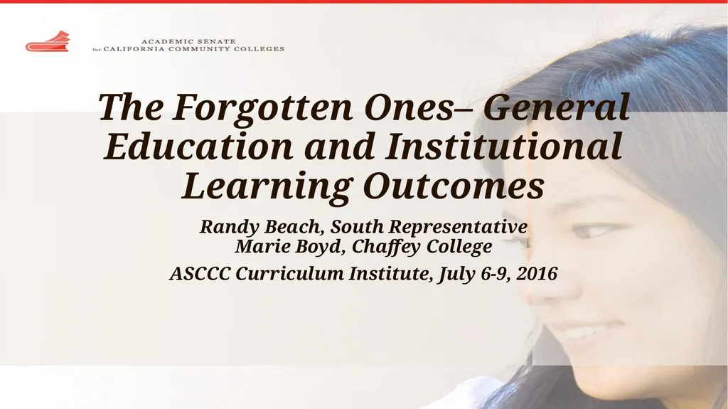 The Forgotten Ones– General Education and - slide 1 of 20