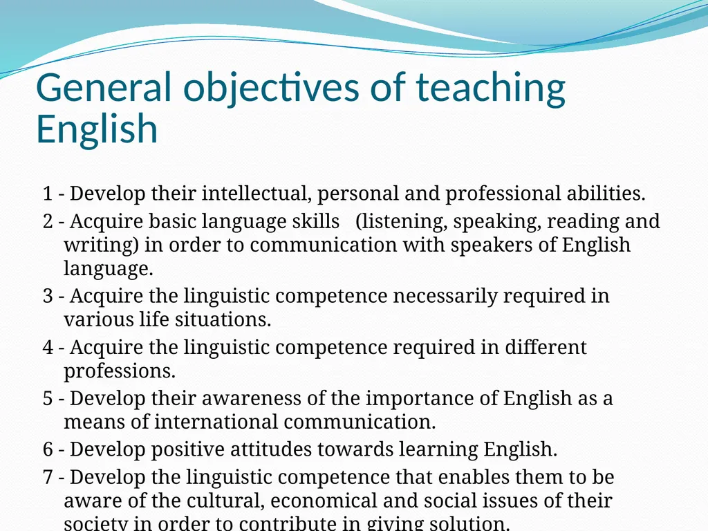 Instructional objectives (general, specific) Paper - slide 4 of 8
