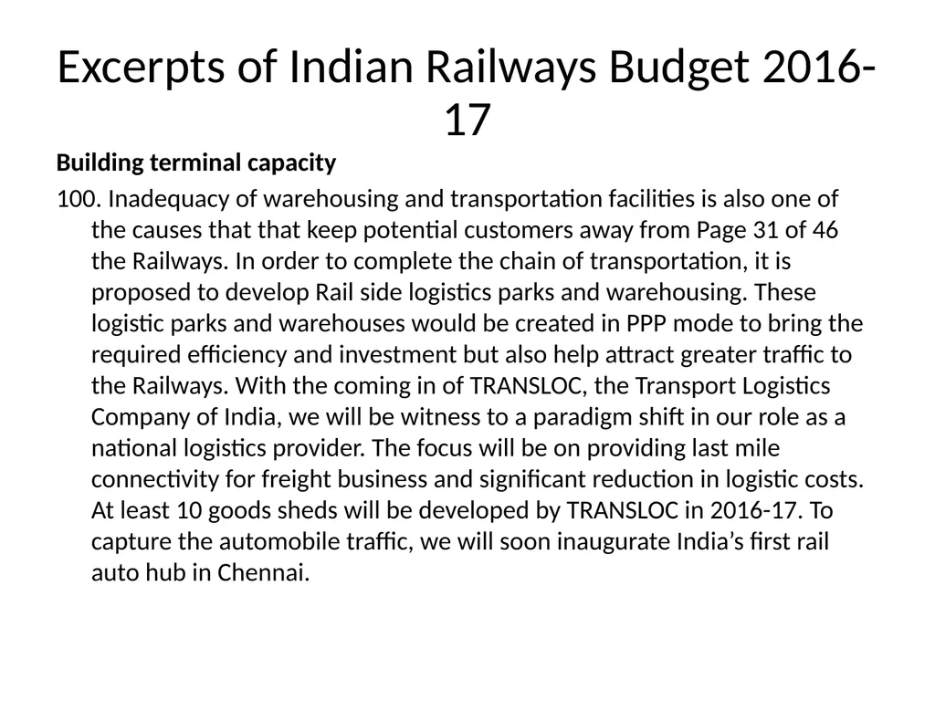 Indian Railways Parcel Business CEP B2C E-Commerce - slide 19 of 44