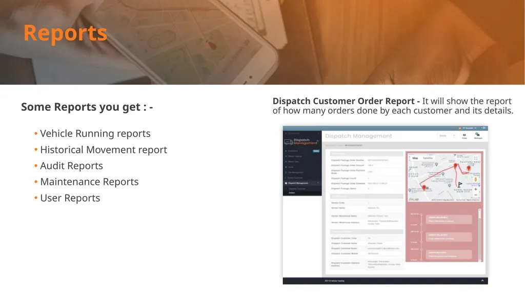 Dispatch Management INTRODUCTION Track your - slide 10 of 14