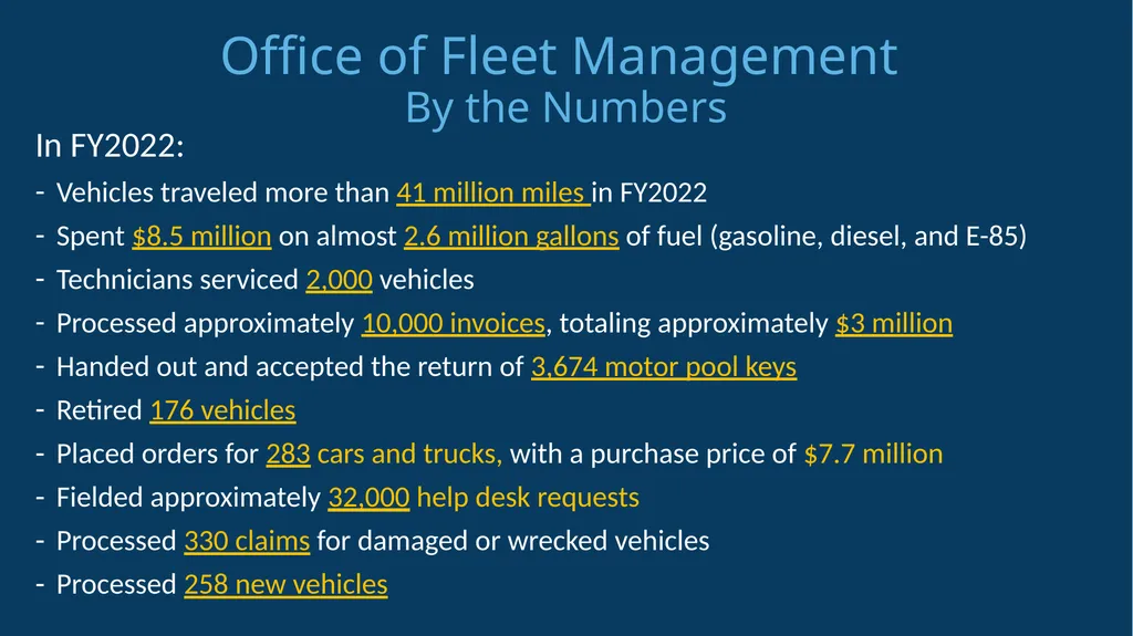 Office of Fleet Management Finance & - slide 3 of 15