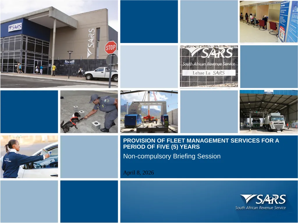 28 April 2022 PROVISION OF FLEET MANAGEMENT - slide 1 of 26