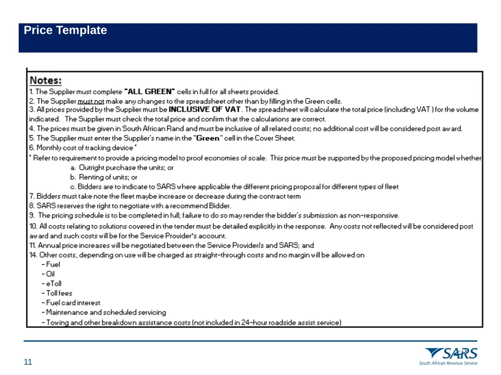 28 April 2022 PROVISION OF FLEET MANAGEMENT - slide 11 of 26