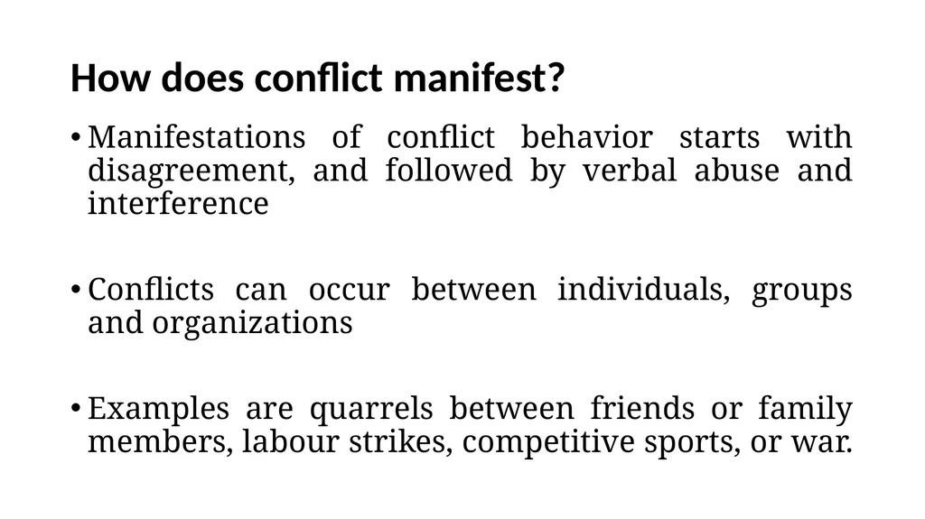 Understanding Conflict Conflict in Community What - slide 7 of 23