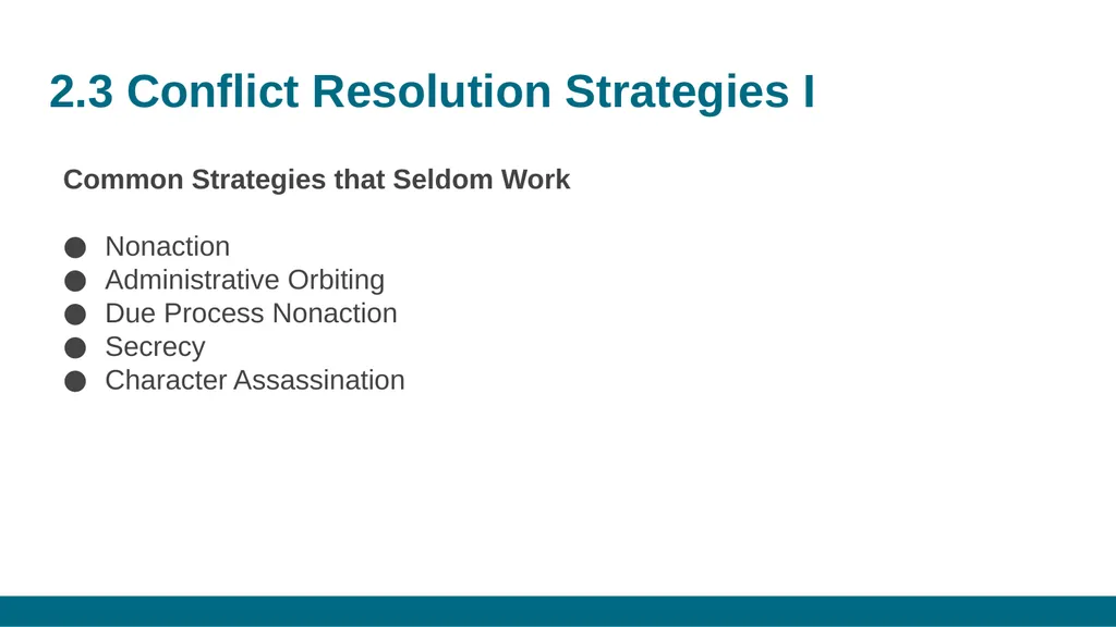 CONFLICT MANAGEMENT CHAPTER 2: CONFLICT - slide 7 of 16