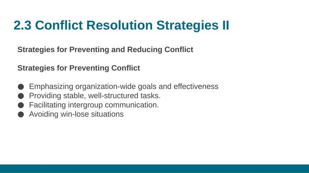 CONFLICT MANAGEMENT CHAPTER 2: CONFLICT - slide 8 of 16
