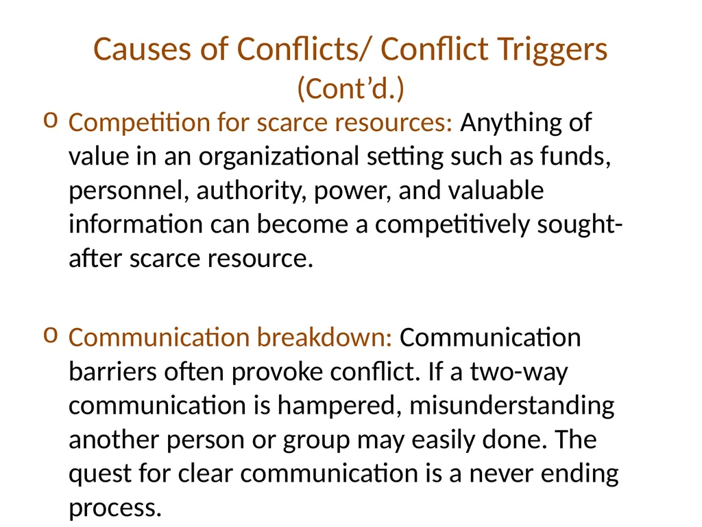 ORGANIZATIONAL CONFLICT AND CONFLICT RESOLUTION - slide 11 of 21
