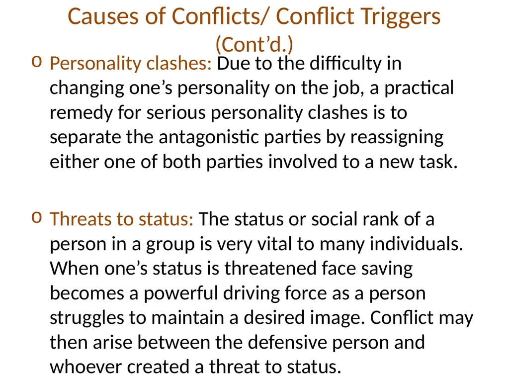 ORGANIZATIONAL CONFLICT AND CONFLICT RESOLUTION - slide 13 of 21