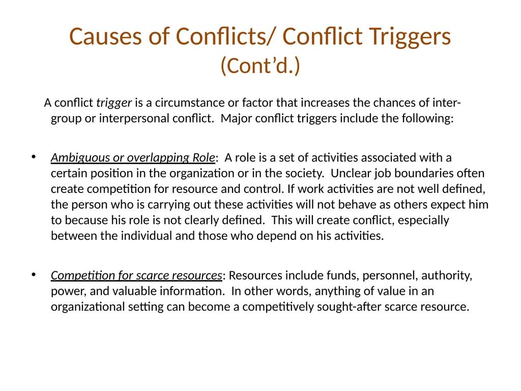 ORGANIZATIONAL CONFLICT AND CONFLICT RESOLUTION - slide 15 of 21