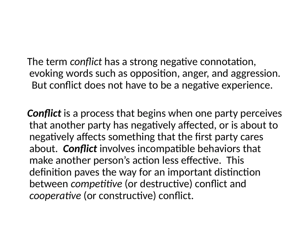 ORGANIZATIONAL CONFLICT AND CONFLICT RESOLUTION - slide 2 of 21