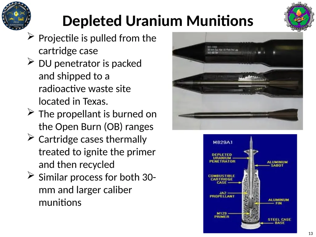 Clarifications on Demilitarization Polices and - slide 13 of 15