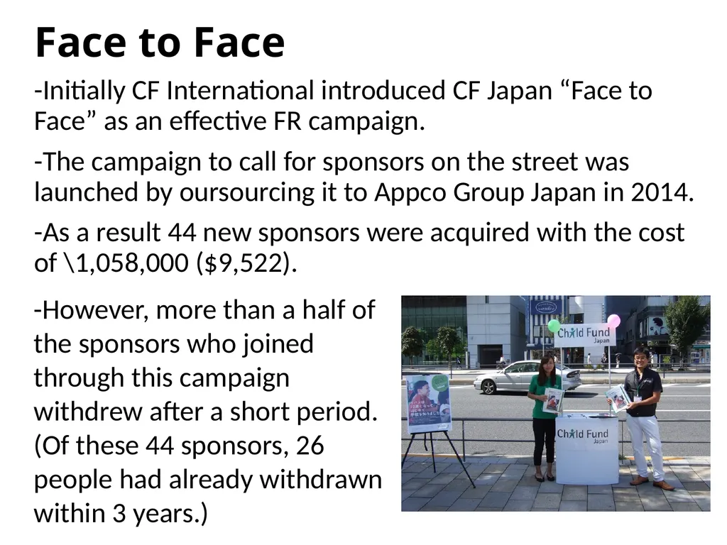 Face to Face -Initially CF International