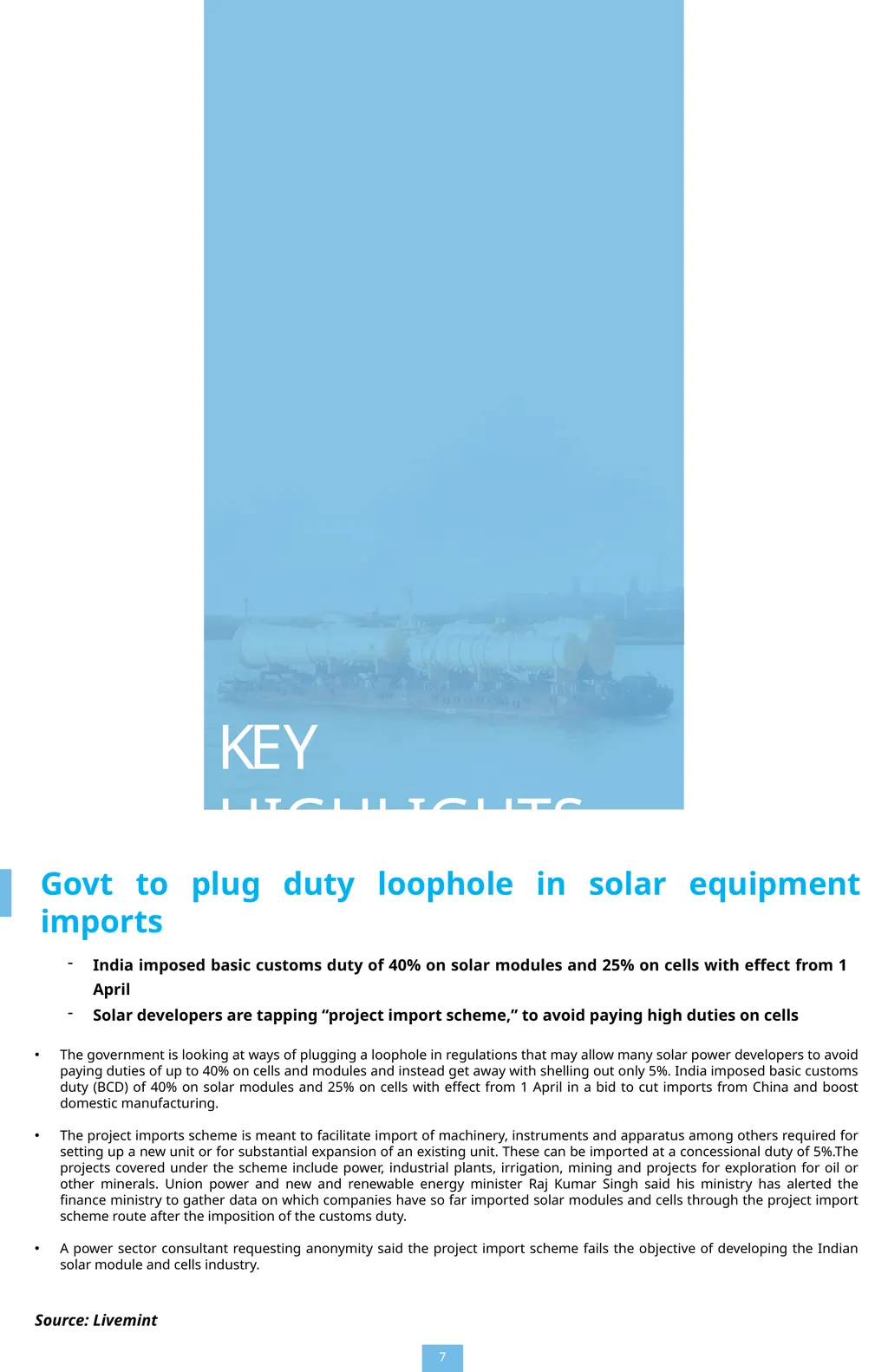 SEPT 2022 PROJECT CARGO UPDATE Disclaimer, The - slide 7 of 10