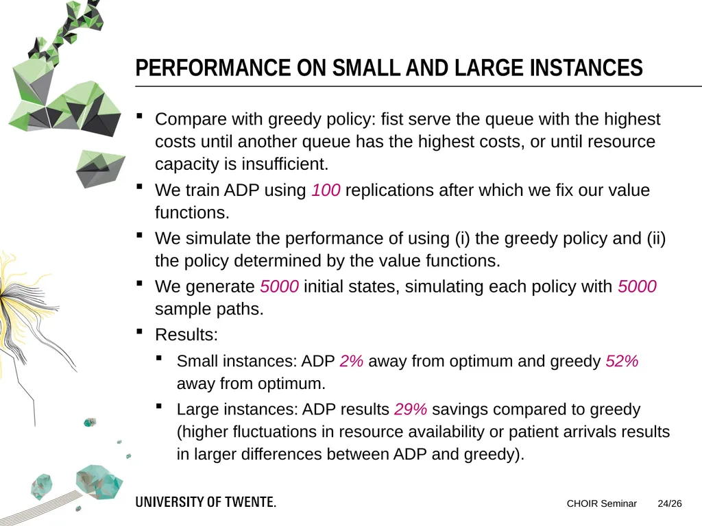 Tactical Planning in Healthcare using Approximate - slide 24 of 26