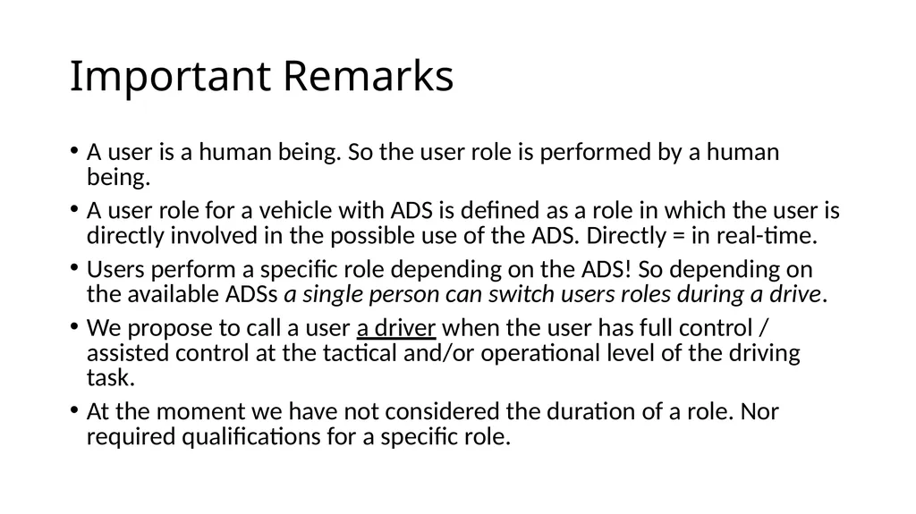 Proposal for User Role Definitions for Users of - slide 10 of 17