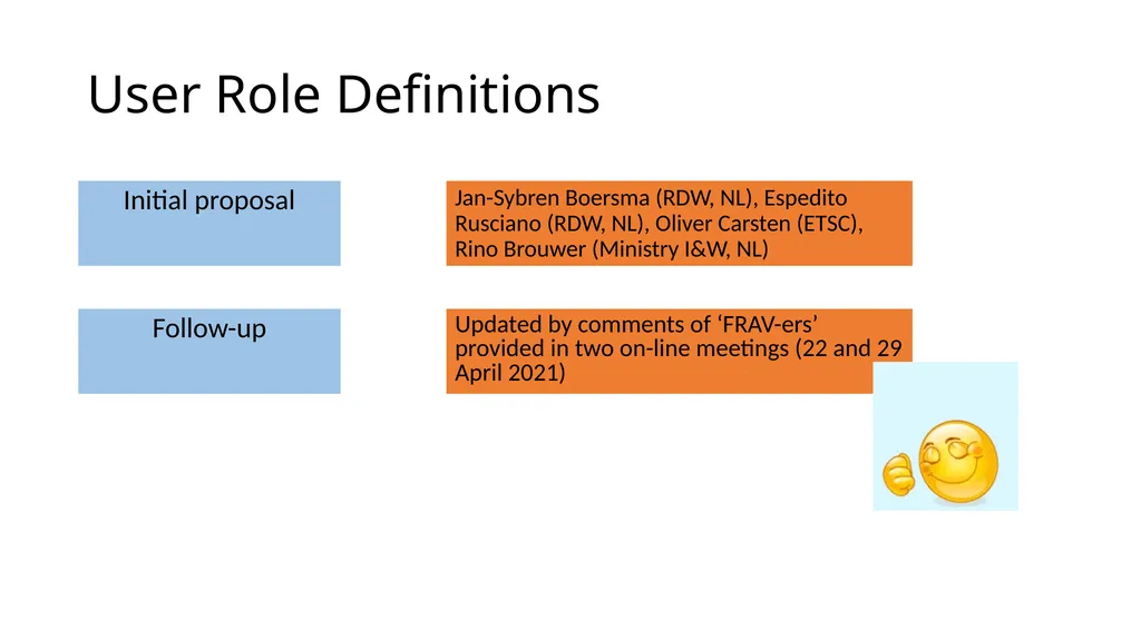 Proposal for User Role Definitions for Users of - slide 2 of 17