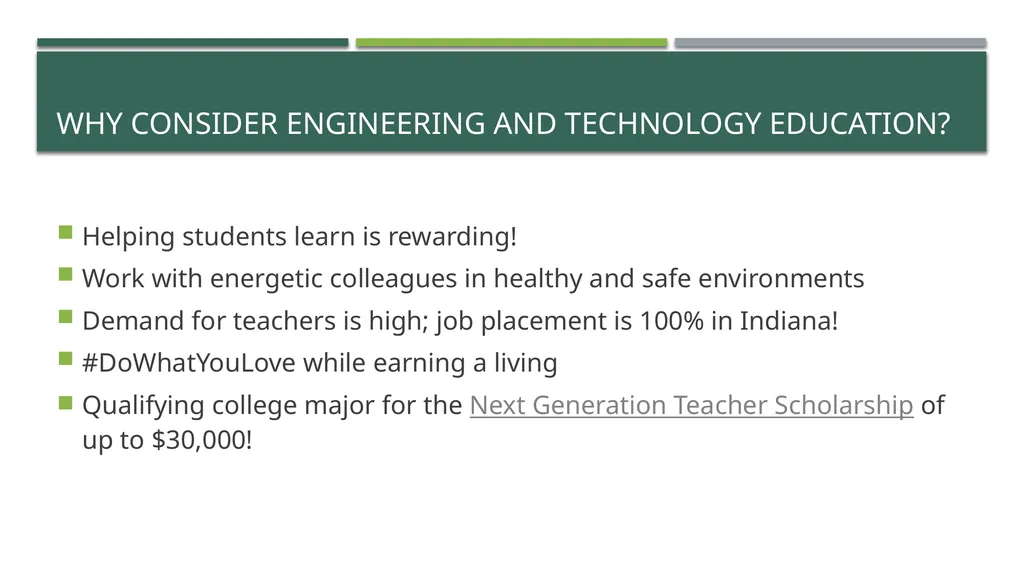 Engineering and Technology Education Teacher name - slide 7 of 10