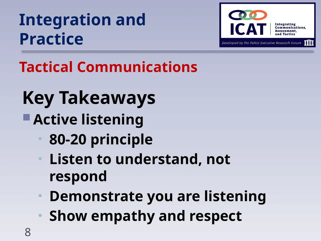 Integration and Practice Integration and Practice - slide 8 of 16