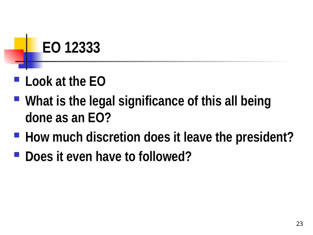 Chapter 19 – Covert Actions Learning Objectives - slide 23 of 31