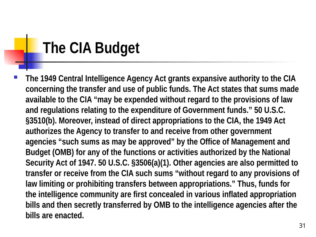 Chapter 19 – Covert Actions Learning Objectives - slide 31 of 31