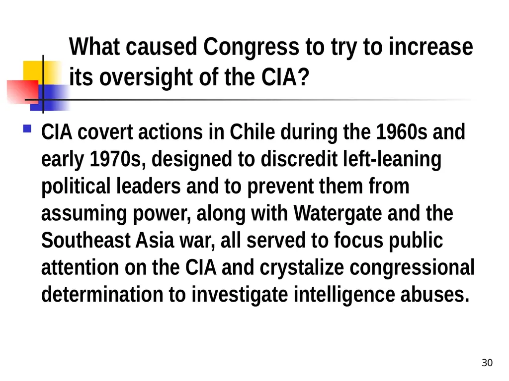 Chapter 19 – Covert Actions Learning Objectives - slide 30 of 31