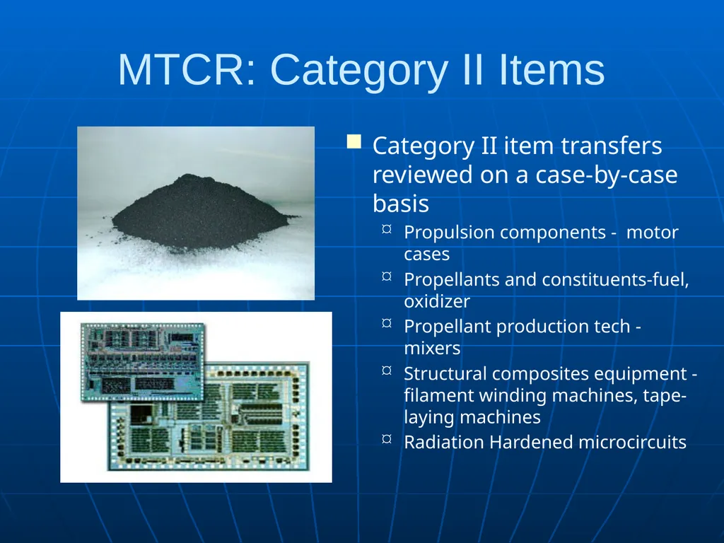 Missile Technology Control Regime (MTCR) Sean - slide 9 of 15