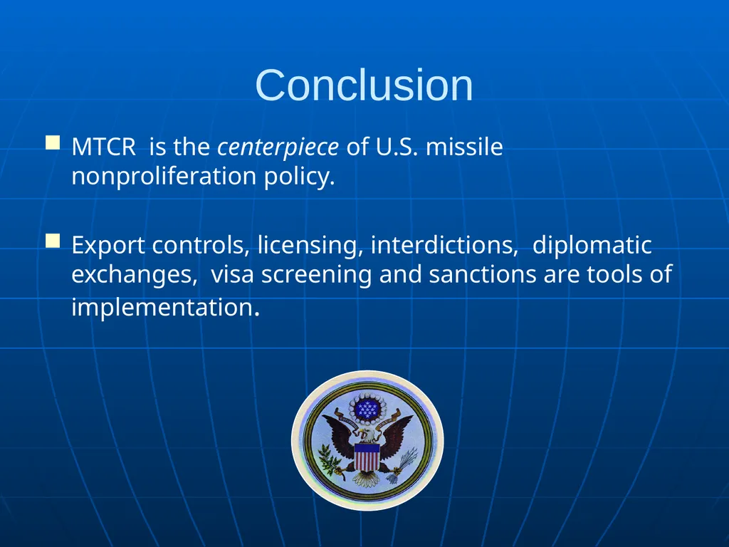 Missile Technology Control Regime (MTCR) Sean - slide 15 of 15