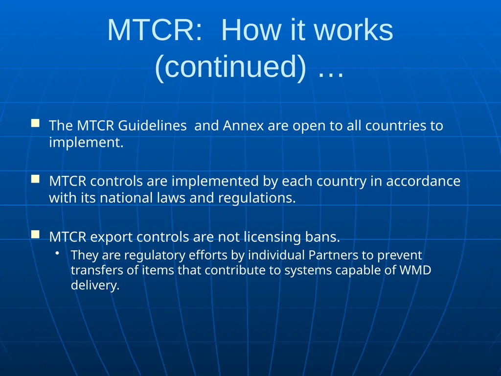 Missile Technology Control Regime (MTCR) Sean - slide 5 of 15