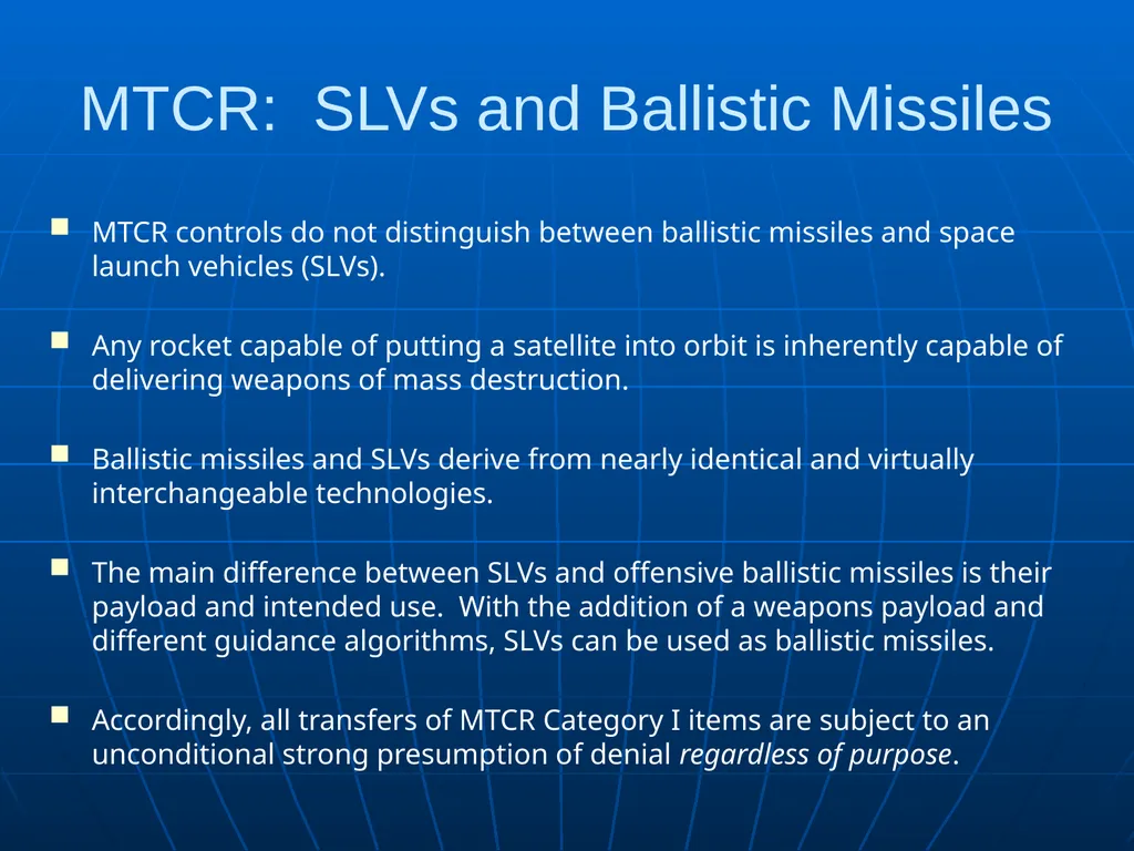 Missile Technology Control Regime (MTCR) Sean - slide 8 of 15