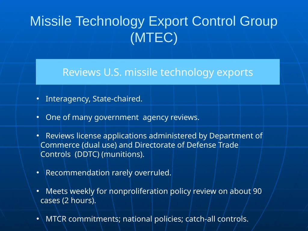 Missile Technology Control Regime (MTCR) Sean - slide 11 of 15
