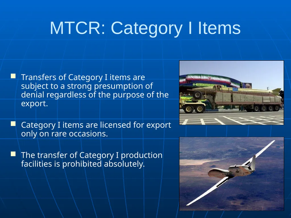 Missile Technology Control Regime (MTCR) Sean - slide 6 of 15