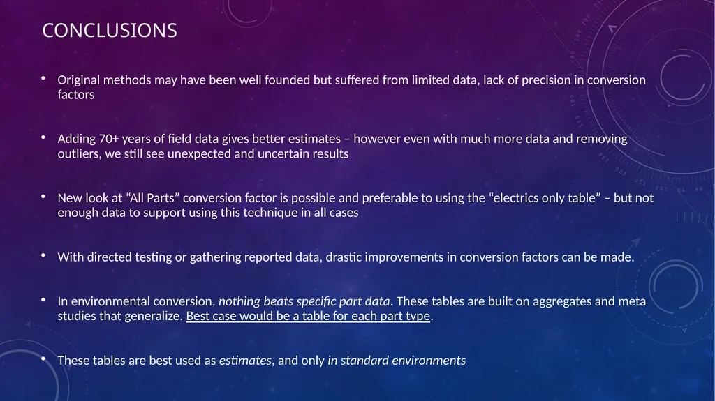 Data-Informed Environmental Conversion Updating - slide 59 of 63