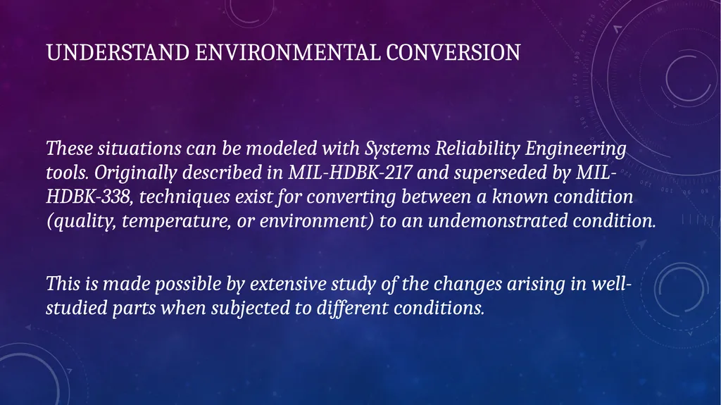 Data-Informed Environmental Conversion Updating - slide 8 of 63