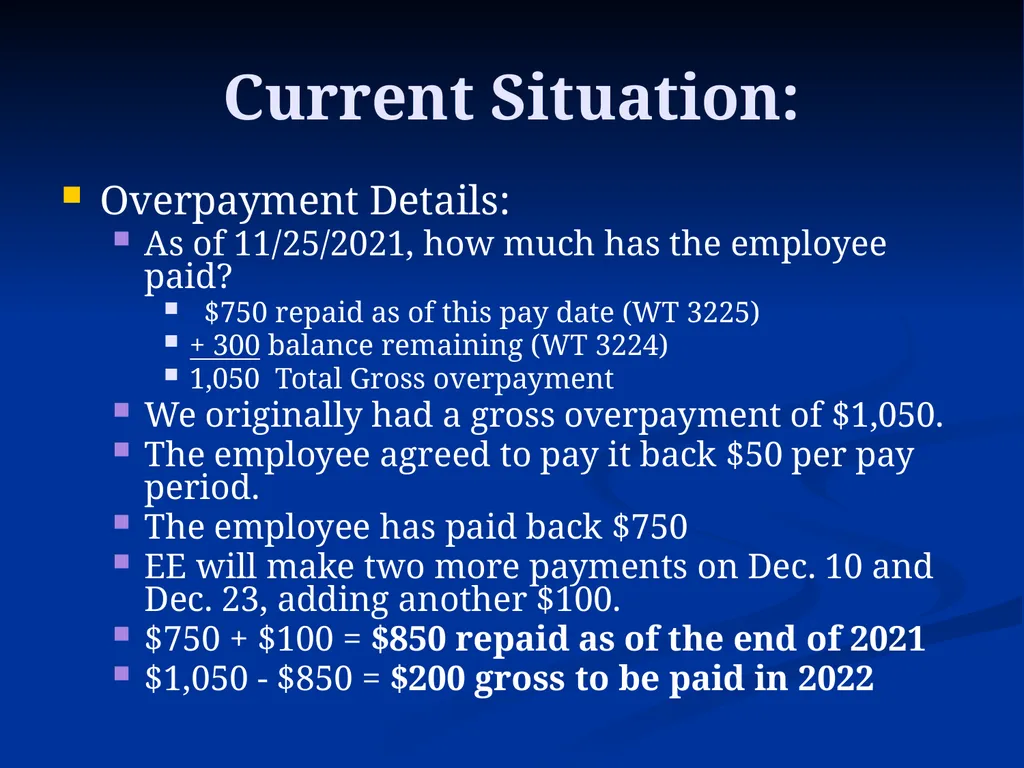 Overpayments Collecting a 2021 Overpayment in 2022 - slide 5 of 19