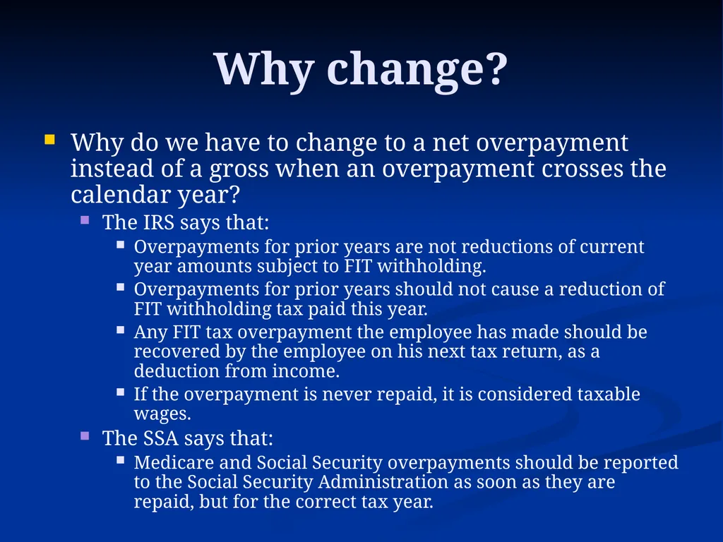 Overpayments Collecting a 2021 Overpayment in 2022 - slide 2 of 19