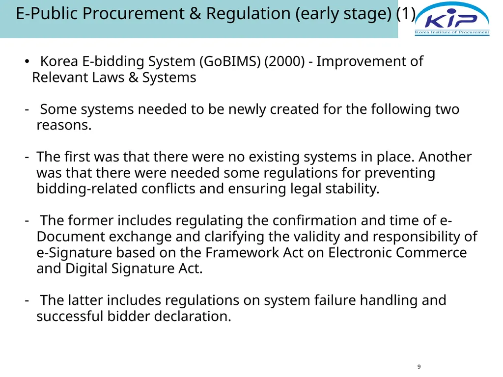 Public Procurement & E-Procurement Legal System in - slide 9 of 35