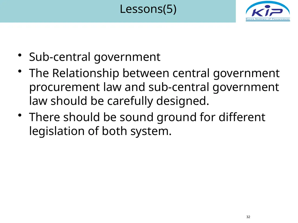 Public Procurement & E-Procurement Legal System in - slide 32 of 35
